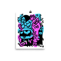 Image 1 of PRINT: GICLEE - "BLUE AND FUSCHIA"