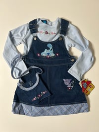 Image 1 of Denim dressall and longsleeve shirt