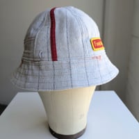 Image 4 of Reworked 6-panel Reversible Bucket Hat 70s Baseball Shirt L 23"