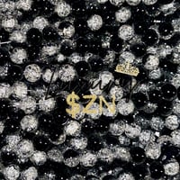 10mm Crackle Clear/Black