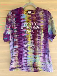 Image 1 of LARGE Party At Your Own Pace Tie Dye Shirt C13
