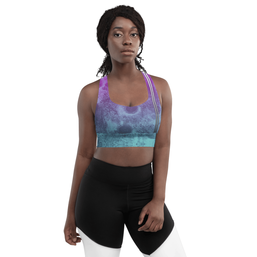 Image of Abstract Autumn Longline sports bra