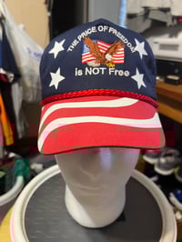 Image 1 of Freedom Not Free and American Flag SnapBack Hat