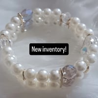 Image 1 of White Pearl Bracelet 