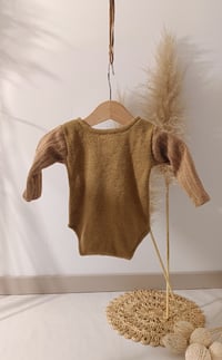 Image 3 of Baby Boy bodysuit Adrien for photoshoot | camel beige | 0-3 months