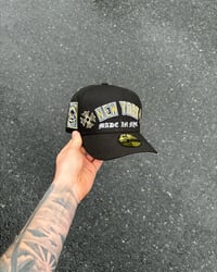 Image 1 of  BLACK TRI TONE NEW YORK METS CUSTOM FITTED CAP