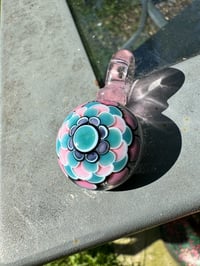 Image 5 of Pink and Teal Dotstack Pendant 