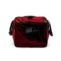 Image 5 of BOSSFITTED All Red and Black AOP Duffle bag