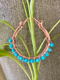 Image 1 of Turquoise (Copper) Swing Earrings