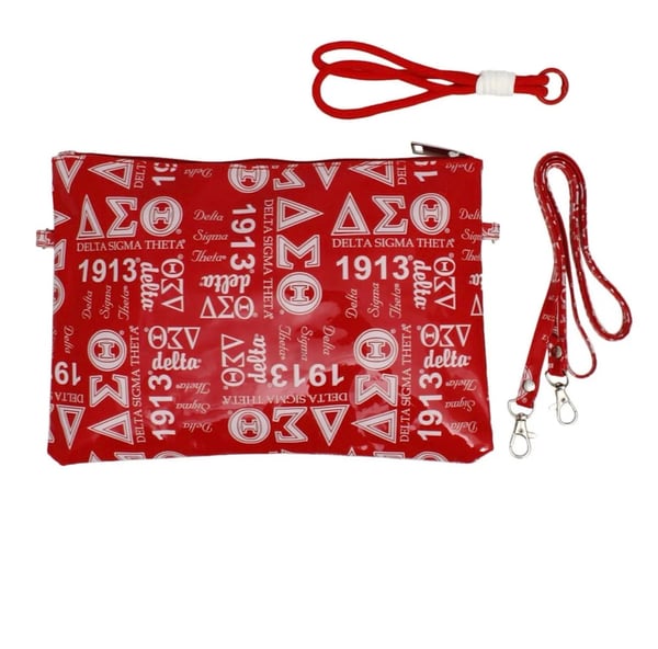 Image of DST Sorority Pride Graphic Print Wristlet Pouch