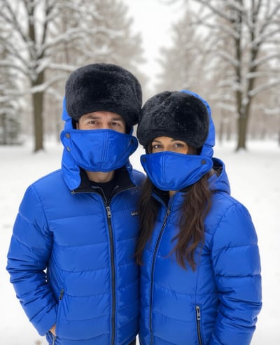 Image of Outdoor Windproof Hats with Face Mask