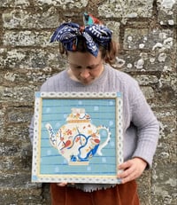 Image 3 of Teapot with Birds and Dog