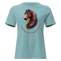 Image 1 of Nothing Else Comes Close Horse Lover Women's Relaxed Fit Tee – Colorful Equestrian Graphic T-Shirt