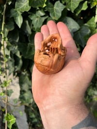 Image 5 of Olive wood skull