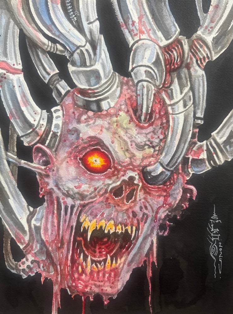 Image of Tim Lehi “Vampire Machine” Painting