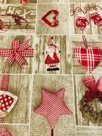 Image 3 of Hule Loneta Resinada - Navidad/Vichy - 6€/m