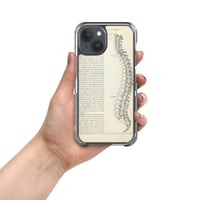 Image 9 of Vintage Book Page Anatomical Illustration Human Spine Clear Case for iPhone®