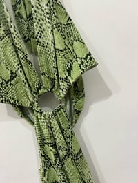 Image 2 of Forever 21 green snake skin dress