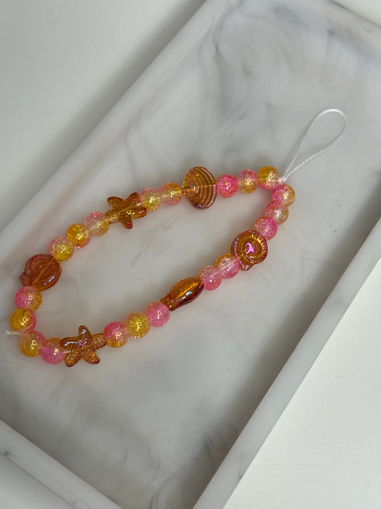 Image of Sunset Beaded Phone Charm