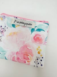 Image 3 of Porte-monnaie LA DISCRÈTE Coton fleuri pastel 