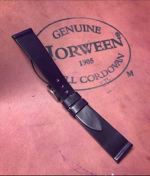 Image of Deep Purple Horween Shell Cordovan Watch Strap Unlined 