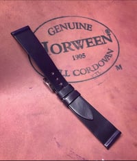 Image 3 of Deep Purple Horween Shell Cordovan Watch Strap Unlined 