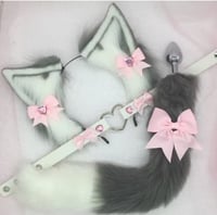 Gray / white Kitten 🐈‍⬛🐾🖤 petplay set 