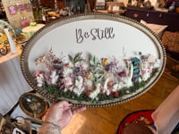 “Be Still” Wildflower Meadow Oval Wall Art