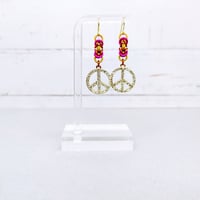 Image 2 of Peace, Love & Happiness Earrings