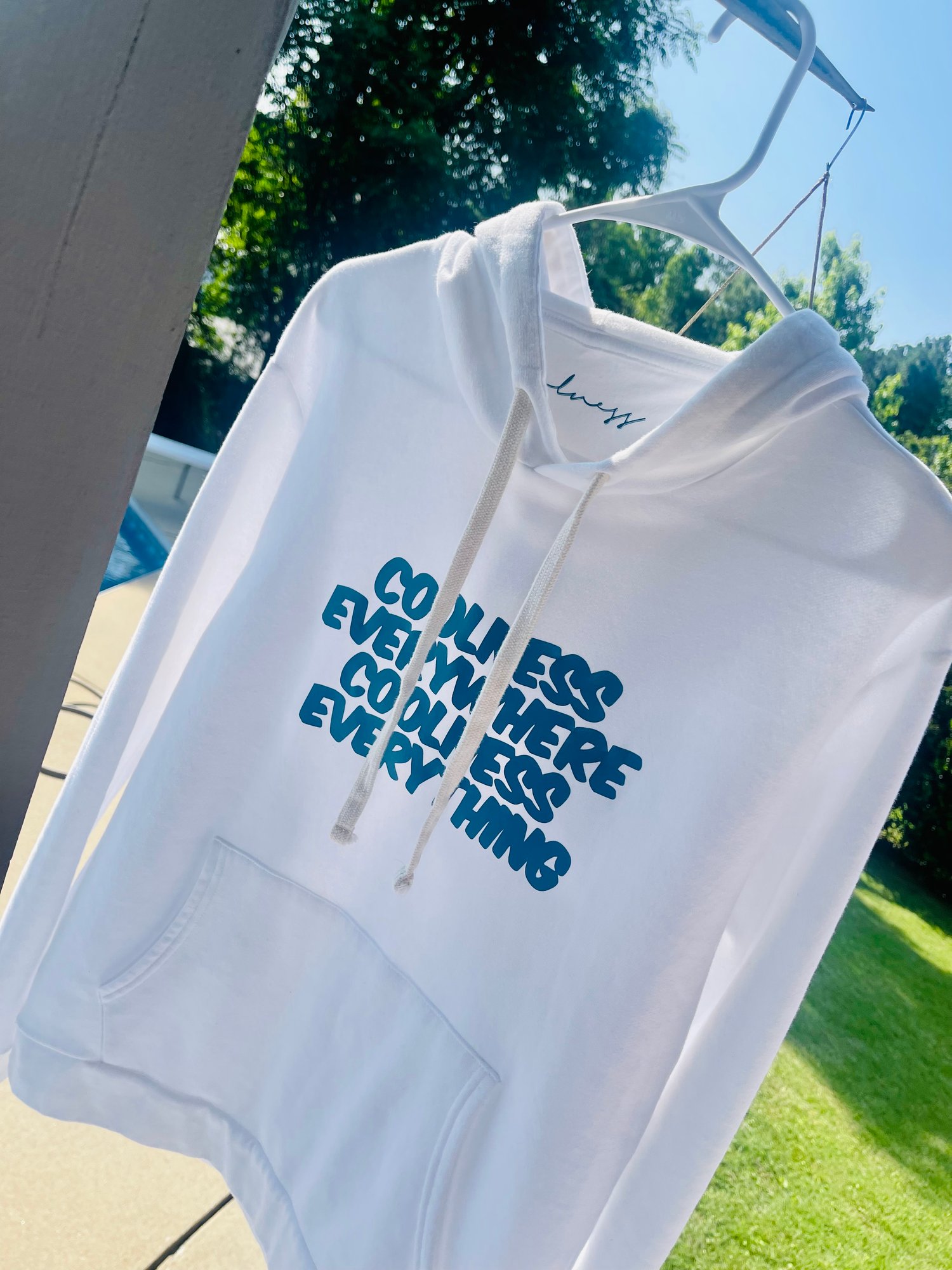 Image of Worldwide Leaders Hoodie - White w/ filled in letters