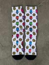 Image 1 of KOKURA HORIMATSU 小倉彫まつ　DOTS FROGS SOCKS