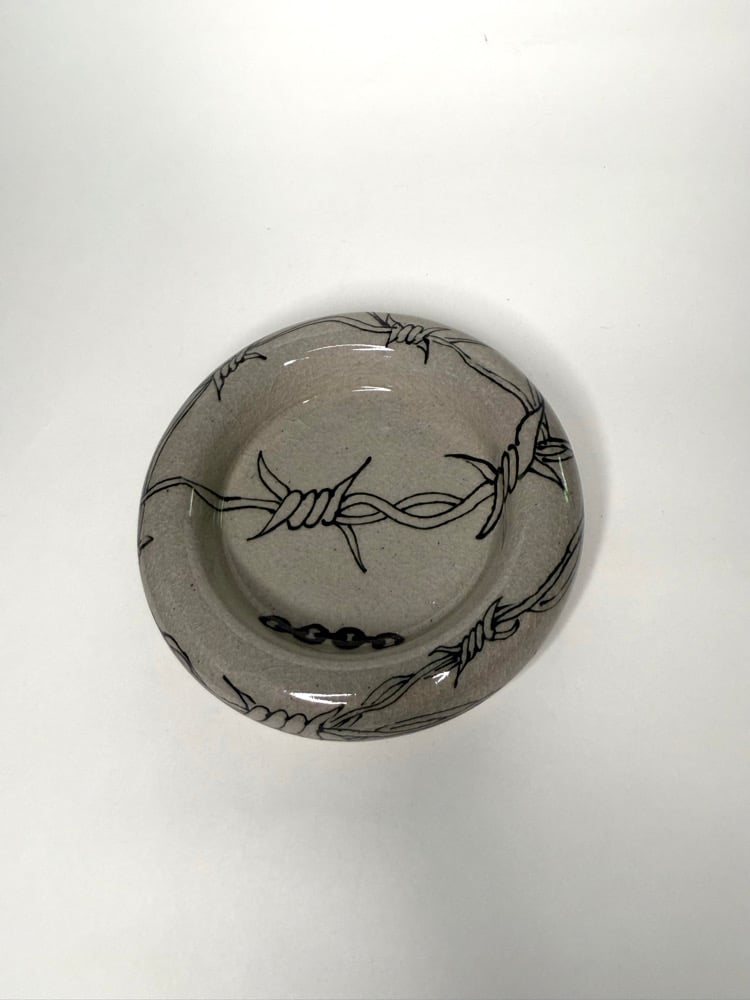 Barbed mug and saucer