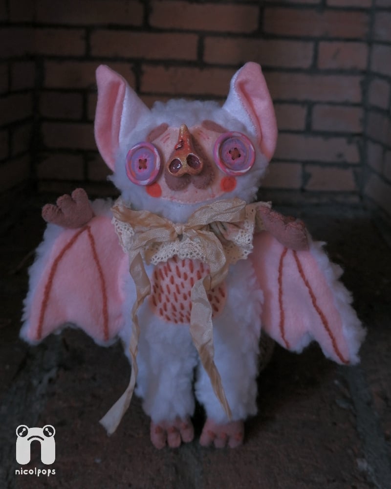 Image of Ghost the bat fibre beast doll