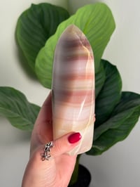 Image 3 of XL WATERMELON CALCITE FLAME -PAKISTAN- 