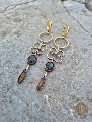 Long flowers earrings 