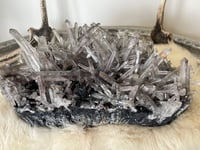 Image 17 of Laser Quartz Cluster In A Bed Of Hematite #1808
