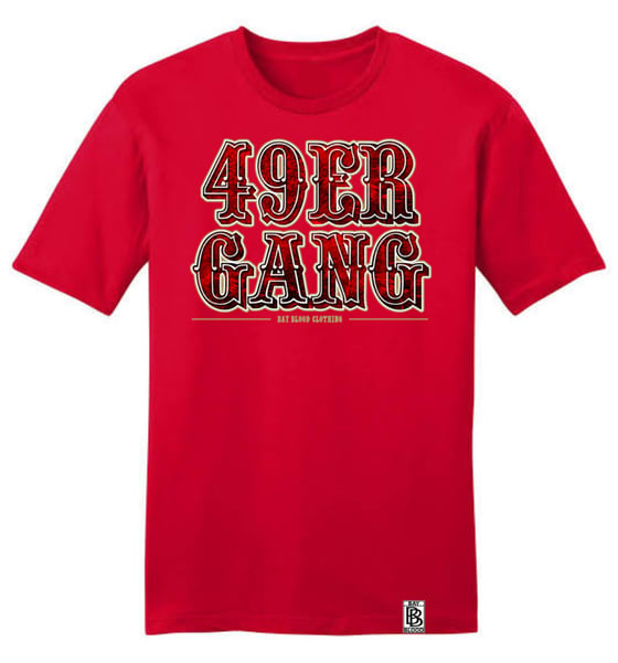 Image of 49ER GANG TEE (red on red) 