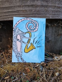 Image 1 of Possum Playing Horn