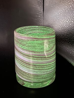 Image of Purple Swirl Rocks Glass (glow in the dark)