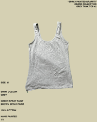 Image 2 of "SPRAY PAINTED GRAFFITI" ODARO COLLECTION GREY TANK TOP #2