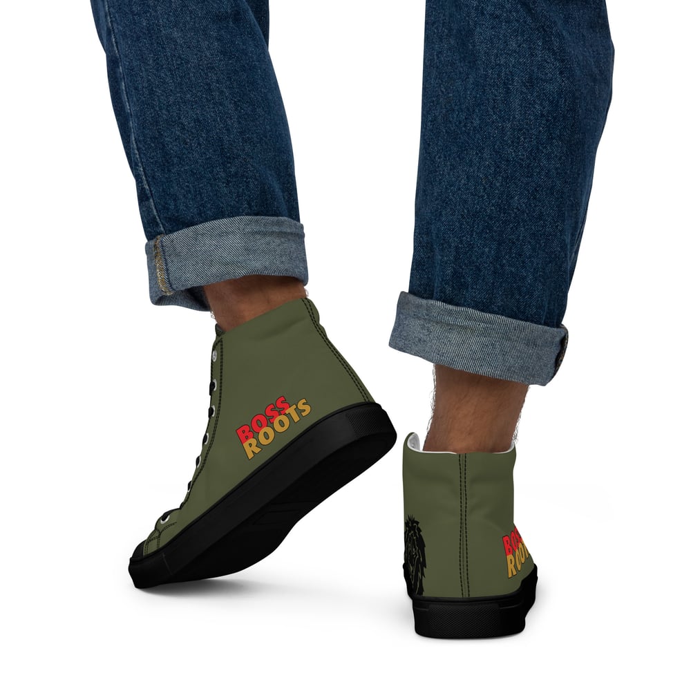 Olive High Top Canvas Shoes - Men's sizes