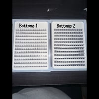 Bottom lash cluster trays 