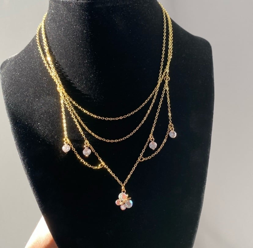 Image of Butterfly Prism Choker Necklace 🦋🌈✨