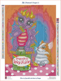 Image 3 of Crazy for Pickles Full Size Diamond Painting by Emma Casey