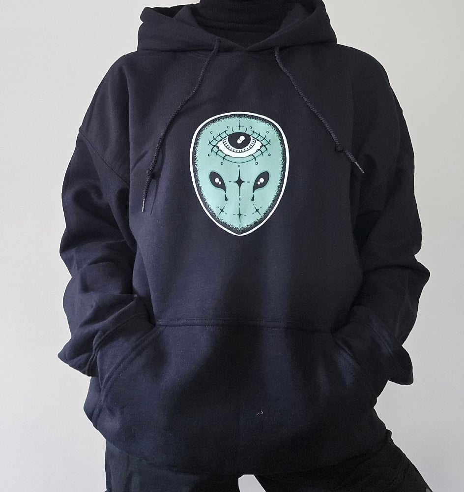 Image of Green Alien head hoodie