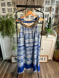 Image 1 of bronze appliqué neckline