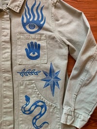 Image 5 of "Showdown" - Mint Green Printed Denim Jacket