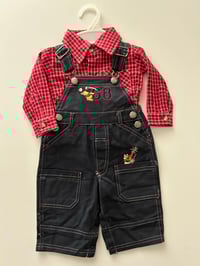 Image 1 of Pooh red overall set