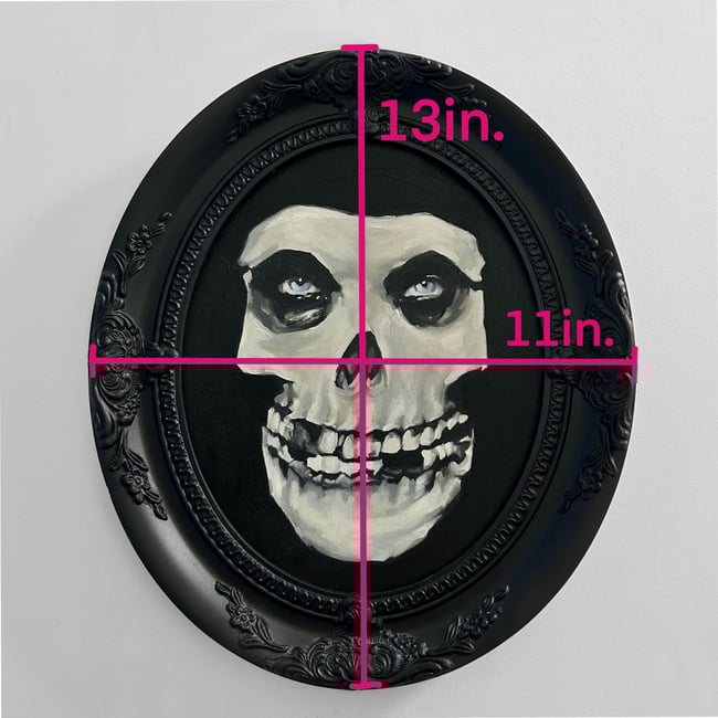 Framed Original Crimson Ghost Misfits Oil Painting