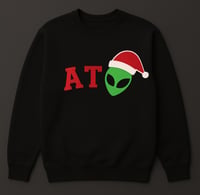 Black “AT👽” Christmas Sweatshirt